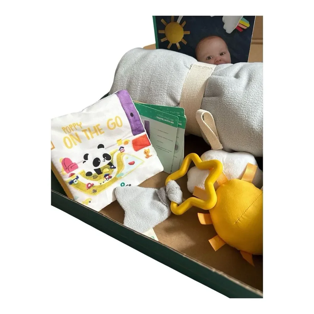 Kiwi Co Panda Crate Tummy Time Travel Set Hand Eye Coordination Educational Toys